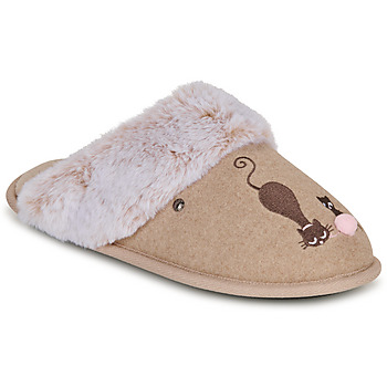 Shoes Women Slippers Isotoner 97357 Beige
