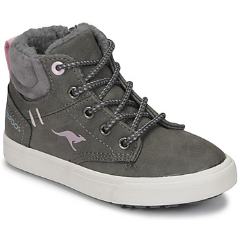 Shoes Girl High top trainers Kangaroos Kavu X Grey / Pink