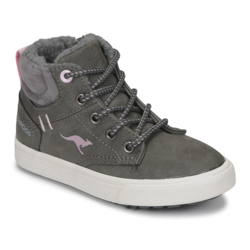 Shoes Girl High top trainers Kangaroos Kavu X Grey / Pink