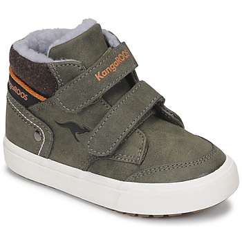 Shoes Children High top trainers Kangaroos KaVu Primo V Kaki / Orange