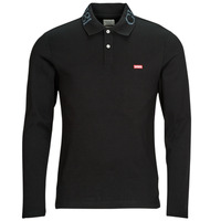 Clothing Men long-sleeved polo shirts Guess OLIVER LS POLO Black