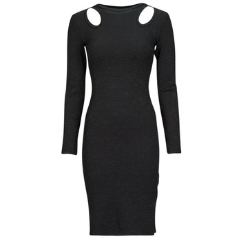 Clothing Women Long Dresses Guess LS CN CLIO BODYCON DRESS Black