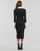 Clothing Women Long Dresses Karl Lagerfeld LSLV POLO DRESS Black / White