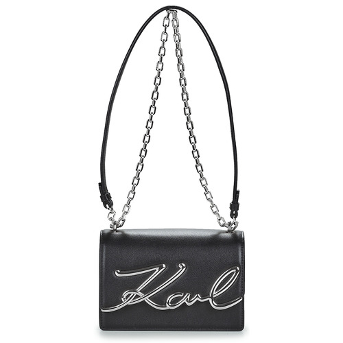 KARL LAGERFELD Black Paris LH1AP3BB Signature Shoulder Tote Bag Charm Purse  Bag | eBay