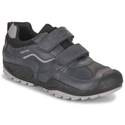 Geox J NEW SAVAGE BOY Black / Grey Free delivery | Spartoo NET ! - Shoes Low top Child USD/$75.00