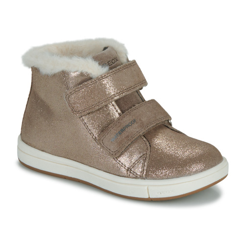 Shoes Girl High top trainers Geox B TROTTOLA GIRL WPF Gold