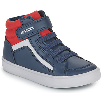 Shoes Boy High top trainers Geox J GISLI BOY C Marine / Red