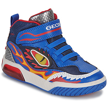 Shoes Boy High top trainers Geox J INEK BOY D Blue / Red