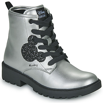 Shoes Girl Mid boots Geox J CASEY GIRL G Silver