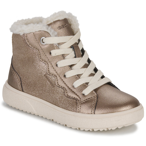 Shoes Girl High top trainers Geox J THELEVEN GIRL ABX Gold