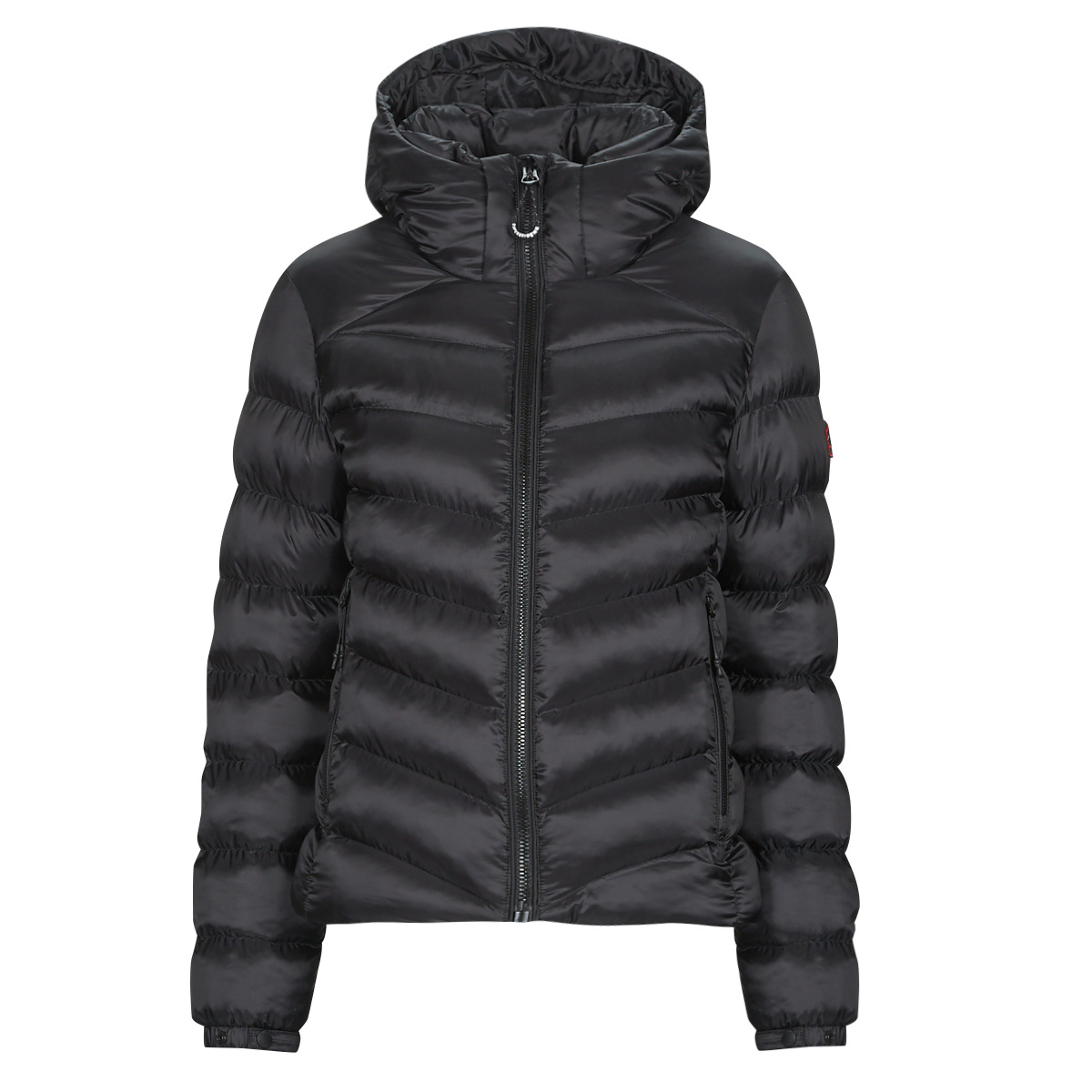 | NET FUJI Superdry Women Clothing Duffel JACKET - coats PADDED HOODED delivery - Free Spartoo Black !