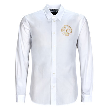 Clothing Men long-sleeved shirts Versace Jeans Couture GALYS2 White / Gold