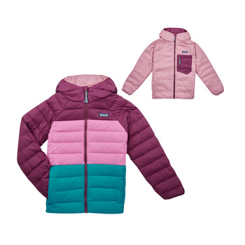 Clothing Girl Duffel coats Patagonia K'S REVERSIBLE DOWN SWEATER HOODY Multicolour