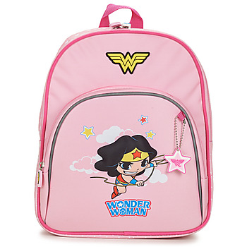 Bags Girl Satchels Back To School SUPER FRIENDS WONDER WOMAN 25 CM Pink