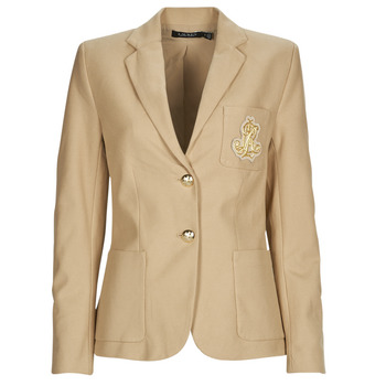 Clothing Women Jackets / Blazers Lauren Ralph Lauren ANFISA-LINED-JACKET Beige