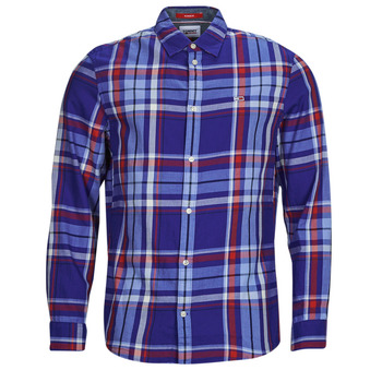 Clothing Men long-sleeved shirts Tommy Jeans TJM CLSC ESSENTIAL CHECK SHIRT Marine