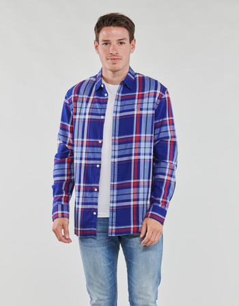 Clothing Men long-sleeved shirts Tommy Jeans TJM CLSC ESSENTIAL CHECK SHIRT Marine