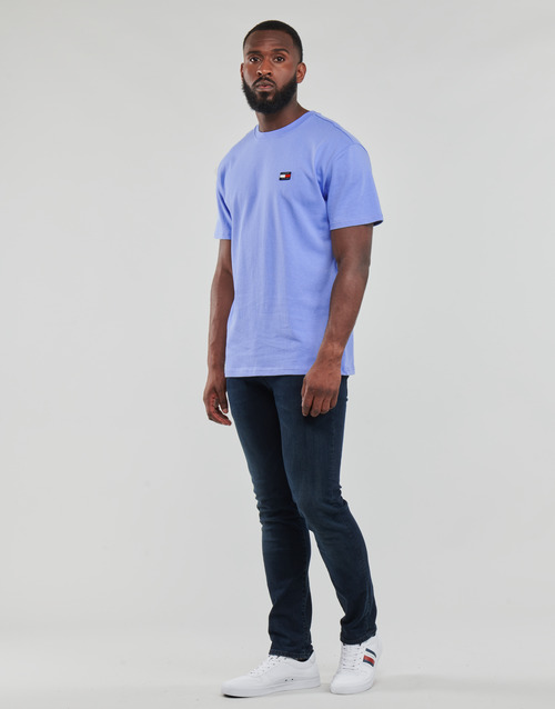 Tommy Jeans TJM Sky NET Clothing delivery short-sleeved Blue - CLSC Men ! TOMMY Free TEE BADGE Spartoo XS - t-shirts / 