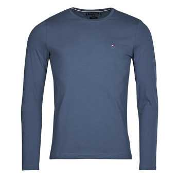 Clothing Men Long sleeved shirts Tommy Hilfiger STRETCH SLIM FIT LONG SLEEVE TEE Blue