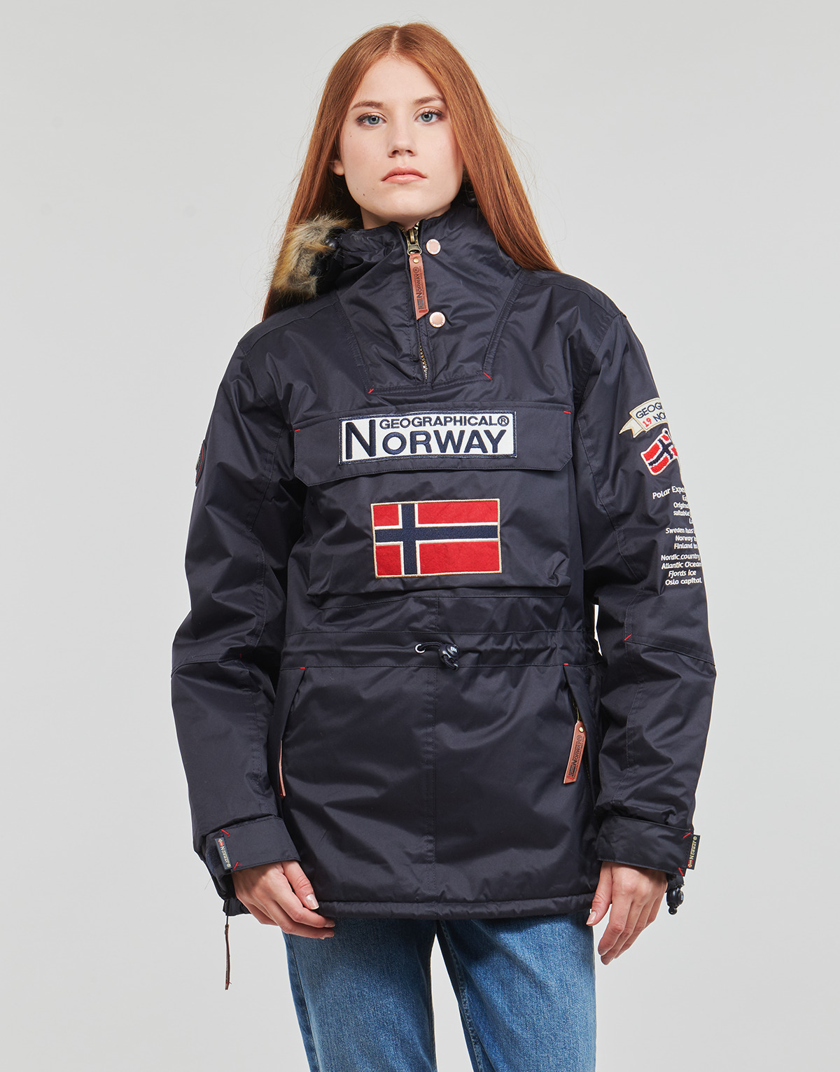 Clothing Women Parkas Geographical Norway BOOMERA Marine