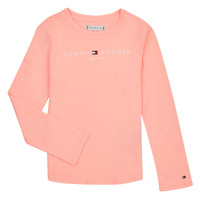 Clothing Girl Long sleeved shirts Tommy Hilfiger ESSENTIAL TEE L/S Pink