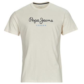 Clothing Men short-sleeved t-shirts Pepe jeans EGGO N Ivory