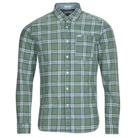 Clothing Men long-sleeved shirts Pepe jeans CROW Green