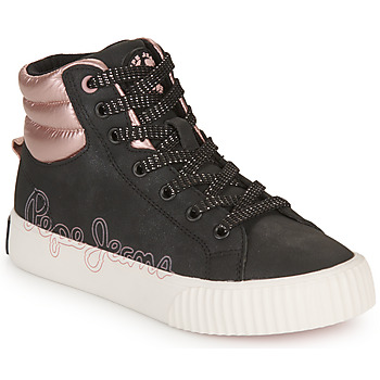 Shoes Girl High top trainers Pepe jeans OTTIS PADDED Black / Pink