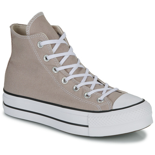 Converse CHUCK TAYLOR ALL STAR LIFT PLATFORM SEASONAL COLOR Beige - Free delivery | Spartoo NET Shoes High top trainers Women USD/$98.50