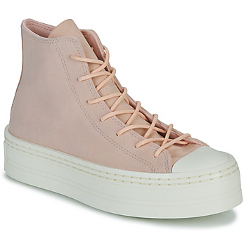 Shoes Women High top trainers Converse CHUCK TAYLOR ALL STAR MODERN LIFT PLATFORM MONO SUEDE Pink