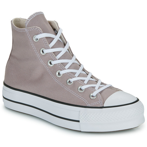 Shoes Women High top trainers Converse CHUCK TAYLOR ALL STAR CANVAS PLATFORM Grey