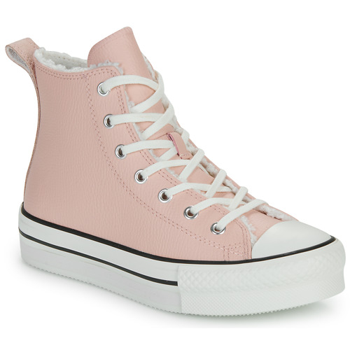 Shoes Girl High top trainers Converse CHUCK TAYLOR ALL STAR PLATFORM LIFT WARM WINTER ESSENTIALS Pink