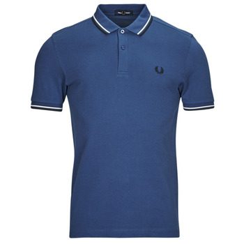 Clothing Men short-sleeved polo shirts Fred Perry TWIN TIPPED FRED PERRY SHIRT Marine / White / Black