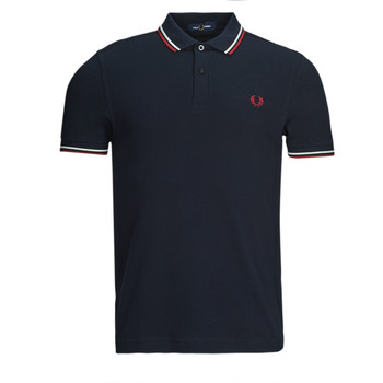 Clothing Men short-sleeved polo shirts Fred Perry TWIN TIPPED FRED PERRY SHIRT Marine / White / Red