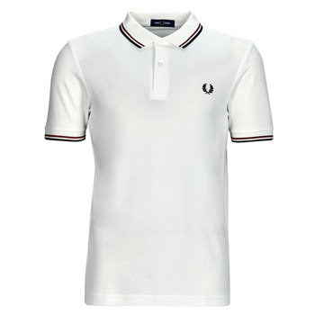 Clothing Men short-sleeved polo shirts Fred Perry TWIN TIPPED FRED PERRY SHIRT White