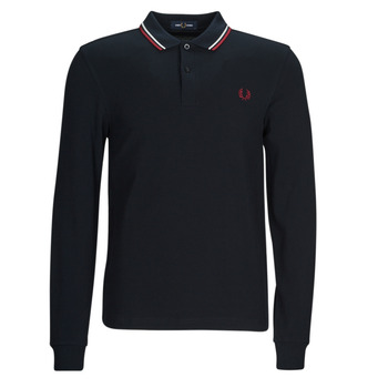 Clothing Men long-sleeved polo shirts Fred Perry LS TWIN TIPPED SHIRT Marine