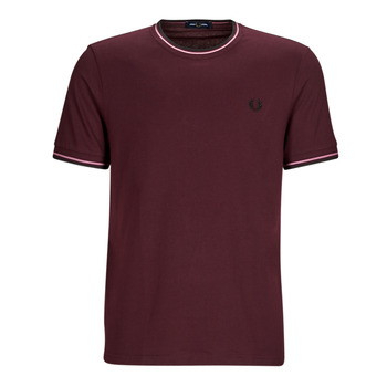 Clothing Men short-sleeved t-shirts Fred Perry TWIN TIPPED T-SHIRT Bordeaux