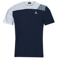 Clothing Men short-sleeved t-shirts Le Coq Sportif SAISON 1 Tee SS N°1 M Blue / Essential / Grey