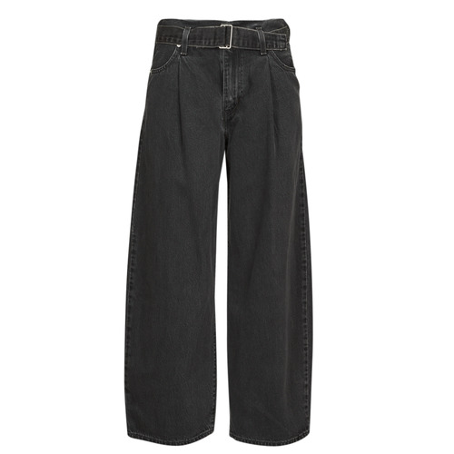 Clothing Women 5-pocket trousers Levi's BELTED BAGGY Black