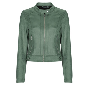 Clothing Women Leather jackets / Imitation le Vero Moda VMJOSE MARI SHORT FAUX SUEDE JACKET BOOS Green