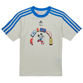 Clothing Children short-sleeved t-shirts Adidas Sportswear LK DY MM T White / Blue