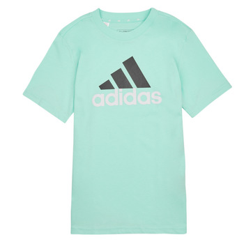Clothing Children short-sleeved t-shirts Adidas Sportswear BL 2 TEE Blue / White / Black