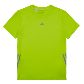 Clothing Children short-sleeved t-shirts adidas Performance RUN 3S TEE Green / Silver