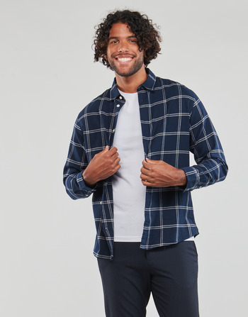 Clothing Men long-sleeved shirts Selected SLHSLIMOWEN-FLANNEL SHIRT LS NOOS Marine