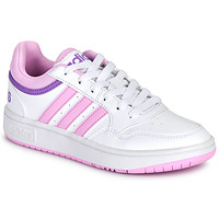 Shoes Girl Low top trainers Adidas Sportswear HOOPS 3.0 K White / Lilac