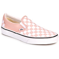 Shoes Women Slip ons Vans Classic Slip-On Pink / White