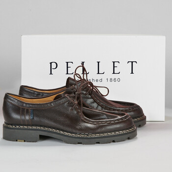 Shoes Men Derby shoes Pellet MACHO Veal / Seed / Pull / Cup / Chocolate