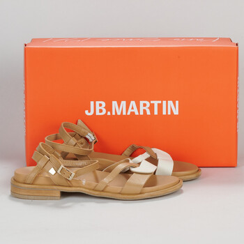 Shoes Women Sandals JB Martin ABSOLUE Veal / Camel / Chalk