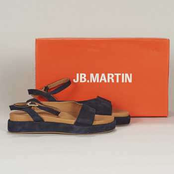 Shoes Women Sandals JB Martin LUCE Goat / Velvet / Marine