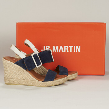 Shoes Women Espadrilles JB Martin 1IRINA Goat / Velvet / Marine / Chalk